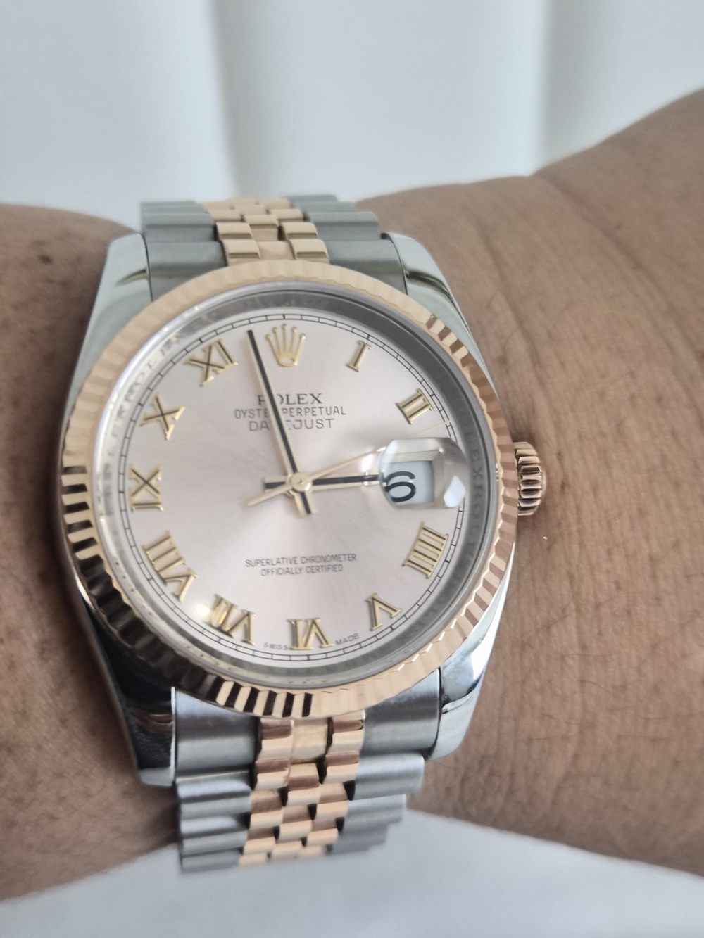 Rolex Datejust 36 Everose Rolesor Watch Gold & Silver